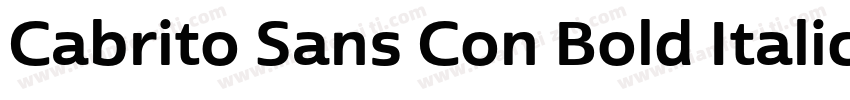 Cabrito Sans Con Bold Italic字体转换
